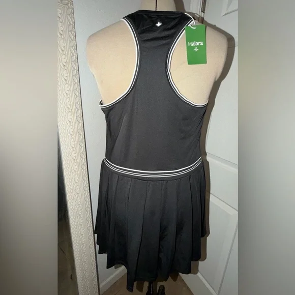 HALARA Racerback Color Block Stripe Pleated Mini Tennis Active Dress - Picture 5 of 7